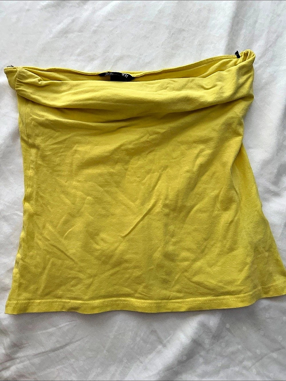 H&Medium Basic Tube Top Yellow Tank Top Size Medium